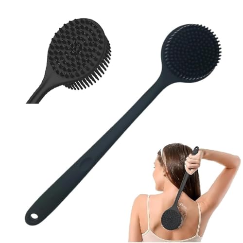 Xmart India Silicone back scrubber for bathing with Long Handle for Shower – Soft, BPA-Free silicone body scrubber for bathing| Deep Cleaning, Dirt Re