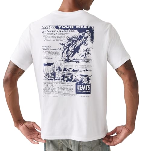 (-51%) Levi's Ss Relaxed Fit Tee Know Your West 1 Whit