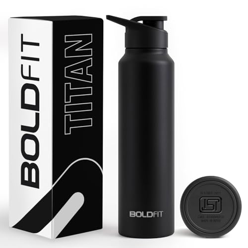 Stainless Steel Water Bottle 1 Litre – BPA-Free, Leak-Proof & Rust-Free Metal Bottle with Handle – Lightweight, Food-Grade, Easy to Clean – Ideal for 
