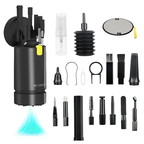 ZEBRONICS CK500 21-in-1 Multipurpose Cleaner kit, Vacuum Cleaner, for Smartphones, Tablets, Cameras, Laptops, Keyboards, Earphones, Refillable Spray B