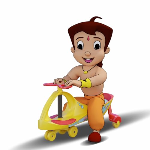 Kids Buzzy Ride Chota Bheem Licensed Baby Car, Panda Cycle for Baby, Swing Car for Kids with Smooth & Silent Ride, PU Wheels, Comfortable Seat, Ideal 