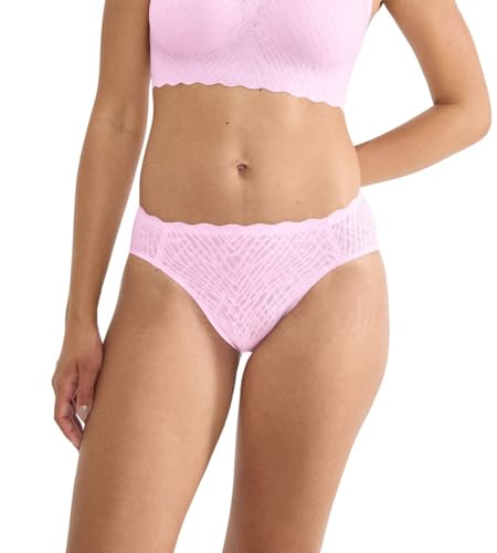 (-49%) Sloggi Damen Unterhose Zero Feel Bliss High Leg, M, Floral Pink