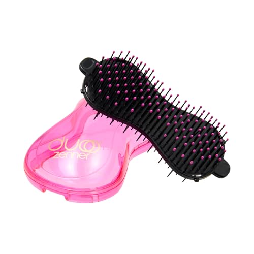 Zenner DUOO Brush - 2-in-1 Detangling Brush for Wet and Dry Hair - Reversible Design with Integrated Storage Compartment - Easy to Clean for Everyday and Travel