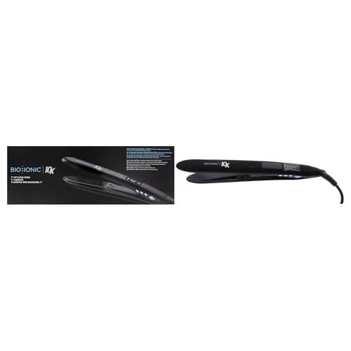 Bio Ionic 10X Styling Iron, Hair Straightener with 1" Sonic Vibrating Plates, Flat Iron with Ion Generating Mineral Complex, Versatile Syler for Wavy & Straight Hairstyles, 2025 Newer Version