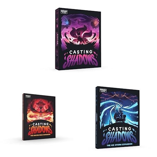 Unstable Games Casting Shadows Base Game and Two Expansion Pack Bundle - Includes Casting Shadows Base Game, The Ice Storm Expansion Pack, and The Molten Rock Expansion Pack