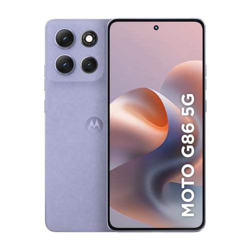 Smartphone Motorola Moto g86 5G - 512GB 8GB RAM+16GB Ram Boost Tela 1.5K pOLED, 50MP Sony camera OIS Moto AI, videos em 4K, IP68 + IP69 - Lilas