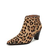 Franco Sarto Women's Josiah2 Ankle Boot Leopard Print Calf Hair 7 M