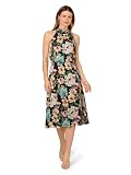 Adrianna Papell — Adrianna Papell Women's Halter Floral Ankle Dress, Black Multi, 14
