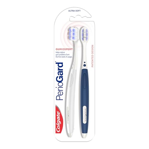 Colgate Periogard Gum Expert Toothbrush - Ultra Soft Manual Toothbrush For Adult (Pack of Two), Multicolor