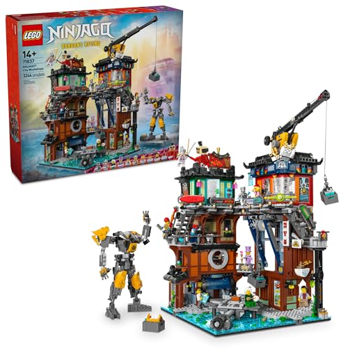 LEGO NINJAGO City Workshops Ninja Playset Building Kit with 10 Minifigures and a Mech Toy, Gift Idea for Boys and Girls Aged 14 Years Old and up Who Love Large Builds 71837