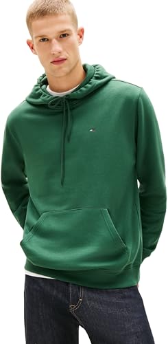 🔥 SELTEN SO GÜNSTIG (-44%) Tommy Jeans Herren Hoodie Regular Fit Flag Fleece mit Kapuze, Mehrfarbig (Shadow Pine), XXXL