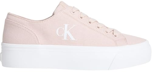🔥 SELTEN SO GÜNSTIG (-54%) Calvin Klein Damen Vulcanized Sneaker Flatform Low Top, Rosa (Whisper Pink), 38