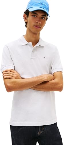 🔥 SELTEN SO GÜNSTIG (-52%) Tommy Jeans Herren Poloshirt Essential Regular Fit, Grau (Ice Grey Heather), XXXL