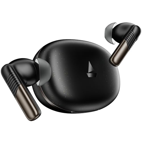 boAt Airdopes Prime 412, 4Mics AI-ENx Tech, 50 Hrs Battery, Multipoint Connectivity,Fast Charge, App Support, Bluetooth Earbuds, TWS Ear Buds Wireless