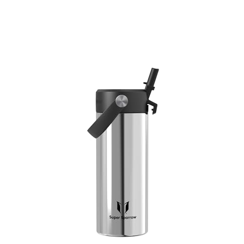 (-16%) Sparrow Kinder Trinkflasche Edelstahl 500ml Thermosflasche mit Strohhalm