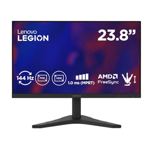 (-31%) Lenovo Legion R24s | 24" Full HD Gaming Monitor | 1920x1080 | 16:9 | 144Hz | 1ms Reaktionszeit | HDMI | DisplayPort | IPS-Panel | Standfuß | Entspiegelt | TÜV Augenschutz | schwarz | 3.5. kg