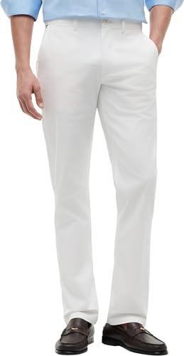 (-19%) Tommy Hilfiger Herren Chino Hose Core Denton Essential Twill Straight Fit, Weiß (Th Optic White), 34W/36L