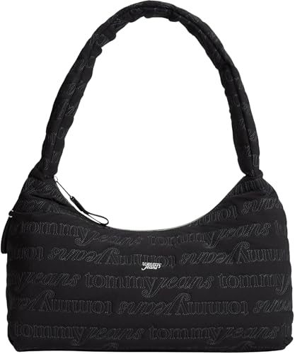 ⚡ BLITZDEAL (-79%) Tommy Jeans Damen Schultertasche Icon Nylon Crossbody Groß, Schwarz (Black), Einheitsgröße
