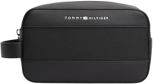 (-40%) Tommy Hilfiger Herren Kulturbeutel Foundation Washbag mit Reißverschluss, Schwarz (Black), Einheitsgröße