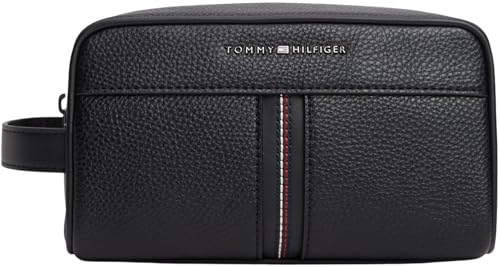 🔥 STARKER PREIS (-55%) Tommy Hilfiger Herren Kulturbeutel Central mit Griff, Schwarz (Black), Einheitsgröße