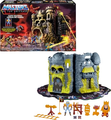 Masters of the Universe Vintage Castle Grayskull Playset with Display Mat & Spaceman Figure, Jawbridge & Other Features & Accessories (Amazon Exclusive)
