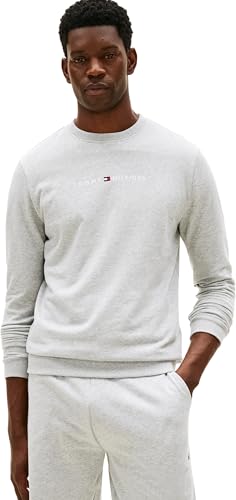 (-45%) Tommy Hilfiger Herren Sweatshirt Track Top mit Rundhalsausschnitt, Grau (Ice Grey Heather), L