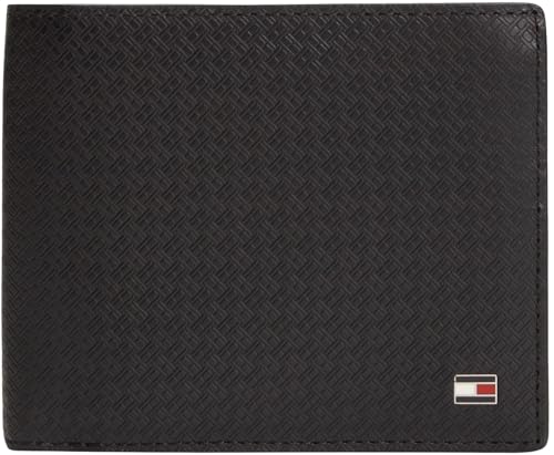 🔥 SELTEN SO GÜNSTIG (-49%) Tommy Hilfiger Herren Geldbeutel Emboss and Coin aus Leder, Schwarz (Black), Einheitsgröße
