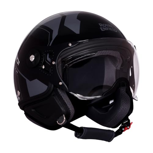 Royal Enfield Airforce 1901 Open Face Helmet | Certification: ISI & DOT | High Impact Grade ABS Shell | High Strength EPS Liner for Added Strength| Sl