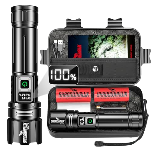 (-40%) Shadowhawk 500000 Lumen Taschenlampe LED Aufladbar -Bis zu 1000m Reichweite
