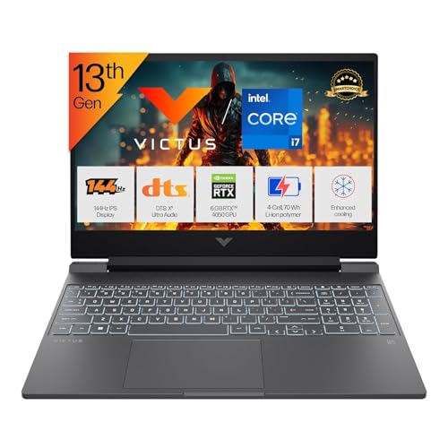 HP Smartchoice Victus, 13th Gen i7-13620H, 6GB RTX 4050, 16GB DDR4(Upgradeable) 512GB SSD, 144Hz, 300nits, 15.6''/39.6cm, Win11, Office24, Mica Silver