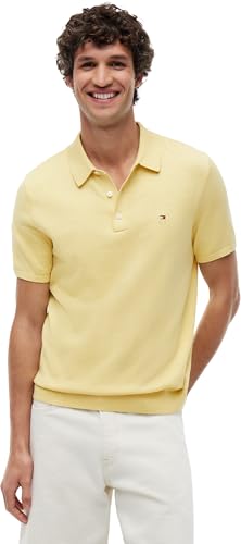 ⚡ BLITZDEAL (-63%) Tommy Hilfiger Herren Poloshirt Kurzarm Essential Cotton Knitted Dick, Gelb (Citronella Heather), XXL
