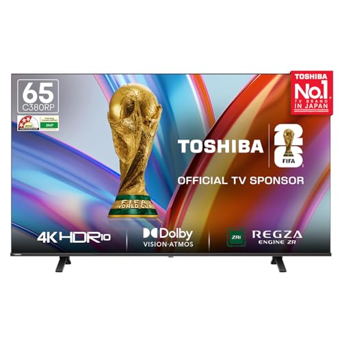 TOSHIBA 164 cm (65 Inches) 4K Ultra HD Smart LED TV | Dolby Vision Atmos & HDR10+ | Game Mode Plus | AI 4K Upscaling | REGZA Engine ZR | Voice Control