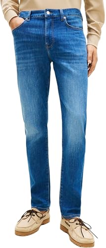 (-50%) Tommy Hilfiger Herren Jeans Hose Slim Bleecker Jax mit Stretch, Blau (Jax Blue), 33W/34L