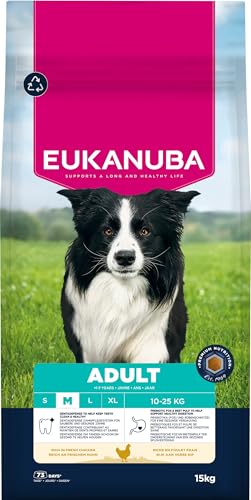 3,60€ Coupon! Eukanuba Hundefutter mit frischem Huhn für mittelgroße Rassen, 15 kg