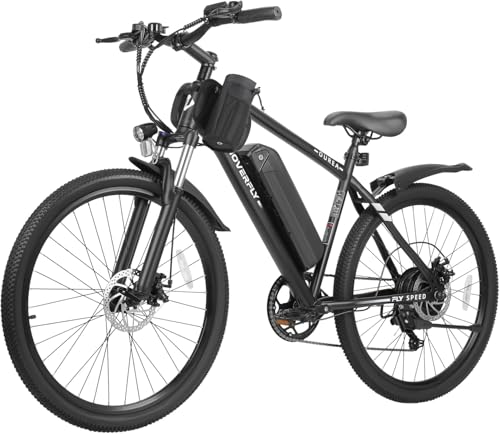 Hoverfly OUREA 26 Electric Bike for Adults, 750W Peak Motor Mountain Ebike, 20MPH Up to 40 Miles, UL2849 Certified, 7-Speed, Removable Battery, Shock Absorber, Fat Tire Commuter E-Bike