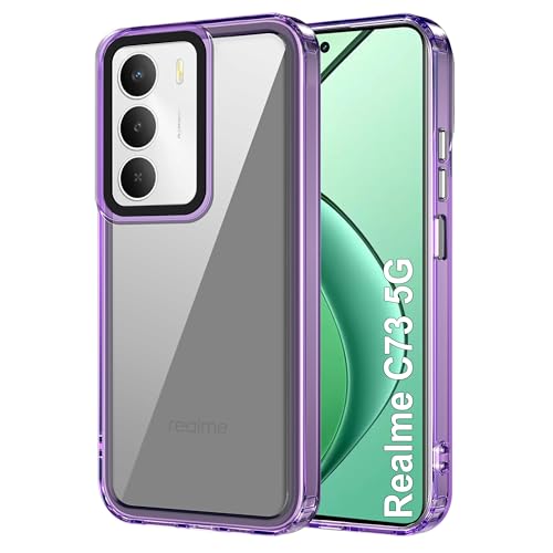 Amazon Basics Back Case Cover for Realme C73 5G | Compatible for Realme C73 5G Back Cover | Case Cover with Camera Protection | (TPU + PC | Translucen