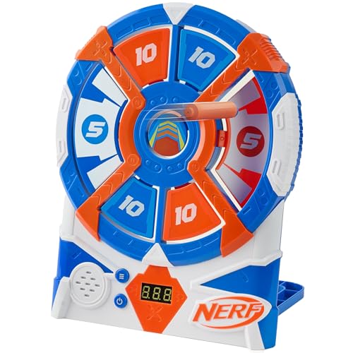 NERF Strike 'N Score Digital Target Game – Arcade-Style Foam Dart Blaster Game with Reactive Targets, Score Display & 4 Game Modes