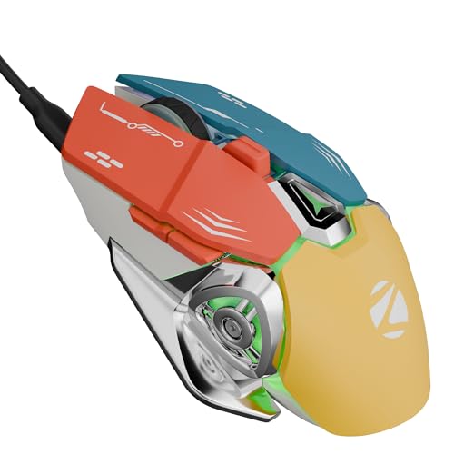 Zebronics Transformer M Plus Wired Gaming Mouse, Up to 12800 DPI, 6 Buttons with a 6-Level DPI Switch, 8 RGB Modes, 1000Hz Polling Rate, 1.5m Detachab