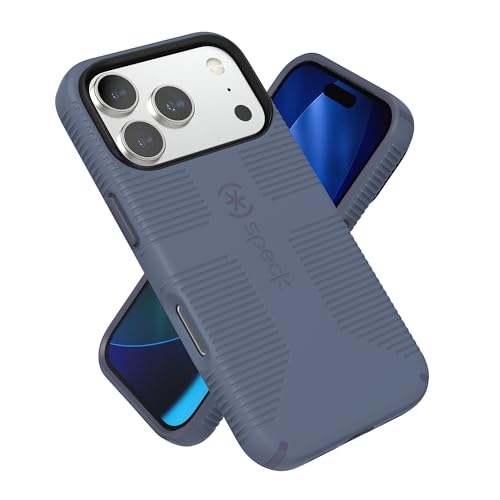 Speck CANDYSHELL Grip +MS Case for iPhone 17 Pro - Mystery Blue/Faded Denim | Slim Protective Grip | Drop Protection | MagSafe Compatible