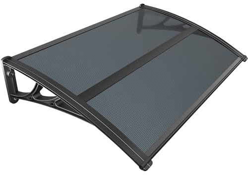 VOUNOT Front Door Canopy Outdoor Awning, Rain Shelter for Back Door, Porch, Patio, Window, 120 x 80 cm, Anthracite