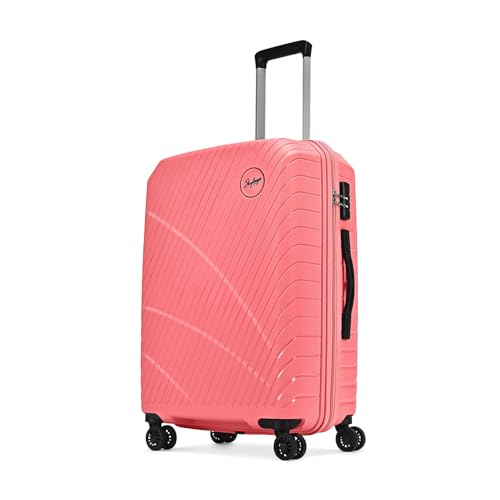 Streax Medium Size (Check-in) Hard Case Trolley Bag, Coral