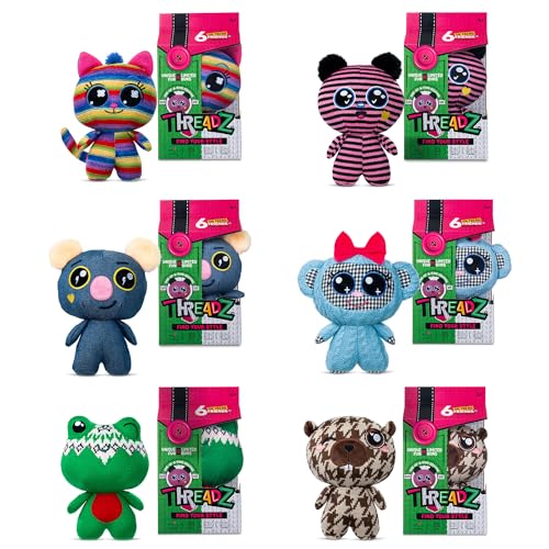 Basic Fun THREADZ Small Plush – 5-Inch Surprise Fashion Collectible Plush Toy – Soft, Stylish & Expressive Characters for Kids Ages 5+