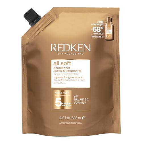 Redken Condicionador All Soft, Promove hidratação profunda e 15x mais maciez, Maciez intensa, Fórmula com óleo de argan,...