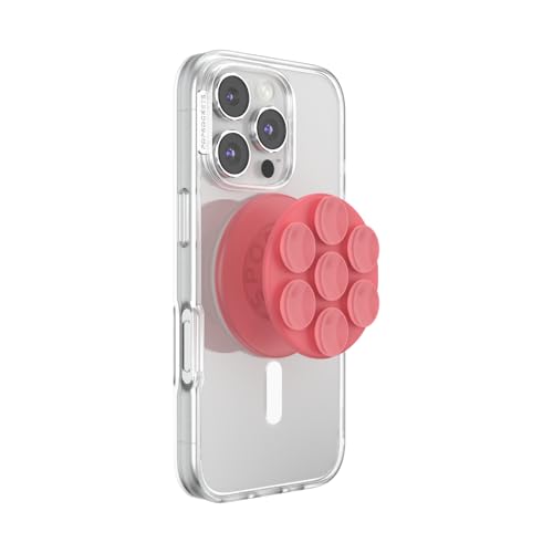 PopSockets Suck-Up™ Suction Grip & Stand, 3-in-1 MagSafe Phone Mount for iPhone, Strong Hold on Mirrors & Glass, Swappable Top, Portable & Reusable - Putty