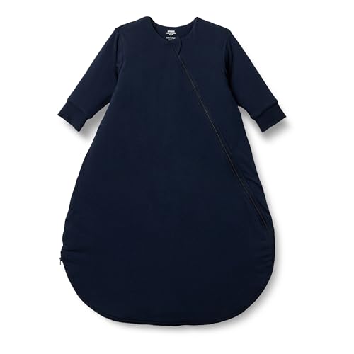Amazon Essentials x Sofia Grainge Unisex Babies' Cotton Long Sleeve Sleep Sack, 2.5 TOG Wearable Blanket, Navy, 6-12 Months