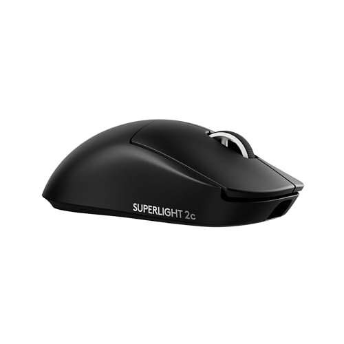 Logitech G PRO X Superlight 2c Wireless Gaming Mouse, 51 g pro-Grade Compact Mouse with 5 programmable Buttons, USB-C Charging, 44K DPI Sensor, up to 8 kHz Polling for PC/Mac - Black