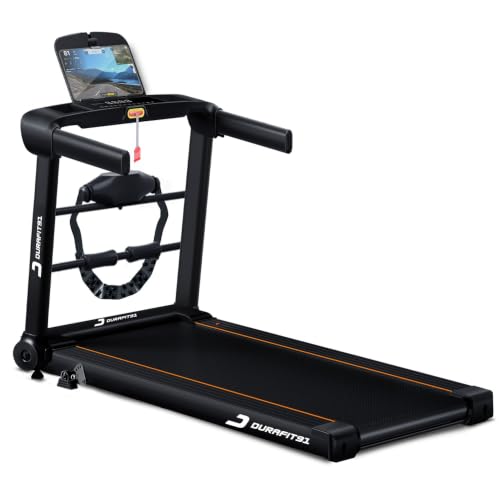 Durafit91™ Ace Multifunction 4.5 HP Peak BLDC Motorized Treadmill | 16 Km/Hr Max Speed | 120 Kg User Weight | Manual Foldable | Bluetooth Speaker | Wy