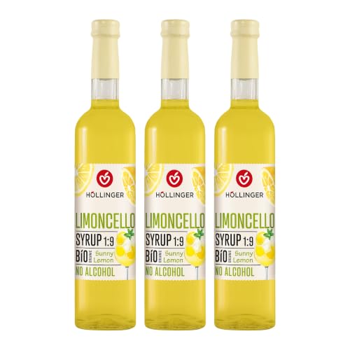(-23%) Höllinger Bio Limoncello Cocktailsirup alkoholfrei vegan 3 x 0,5 L alkoholfreier Cocktail