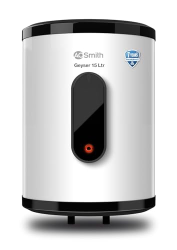 AO Smith Geyser VAS PLUS 15 Litre | 5 Star BEE Rating | Powerful 2KW Water Geyser for Bathroom | 2X Corrosion Resistant | Storage Water Heater | Warra