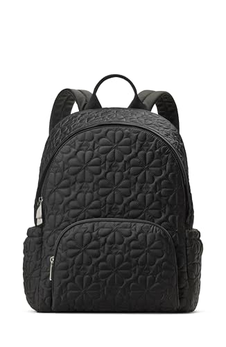Kate Spade New York Women's Tilly Quilted Fabric Large Backpack, Black, One Size
